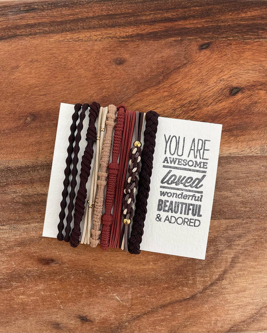 Boho Hair Ties | Brown