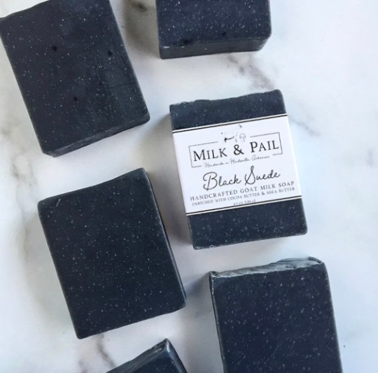 Black Suede Goat Milk Soap Bar