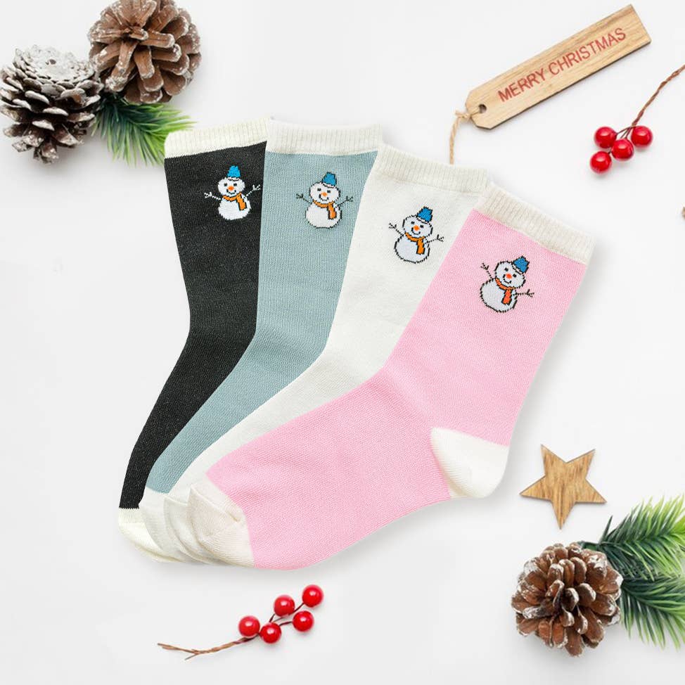 ...SI-27026 Snowman Christmas Socks, 6 Pairs In 1 Pack