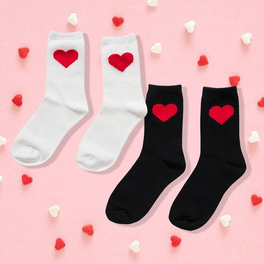 ",.....SI-26013 VALENTINE HEART CREW SOCKS